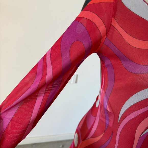 Pucci Marmo Semi-Sheer Tulle Top - Picture 7 of 9